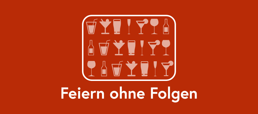 Grafik mit Text Feiern ohne Folgen