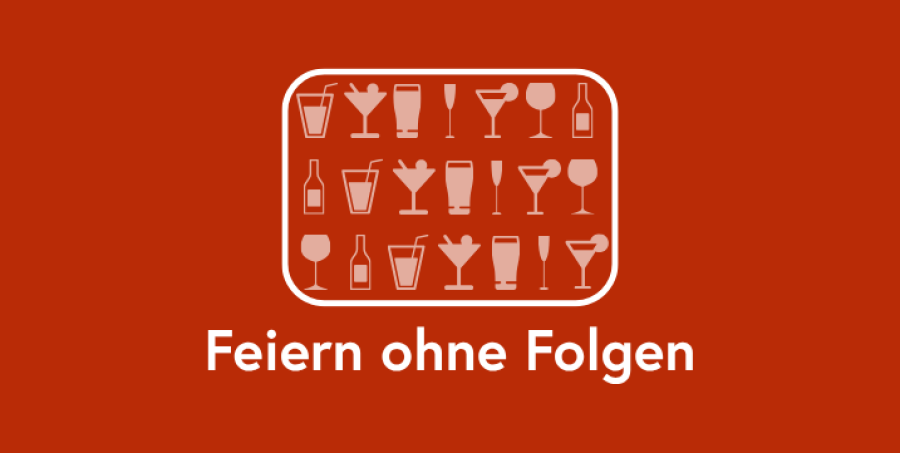 Grafik mit Text Feiern ohne Folgen